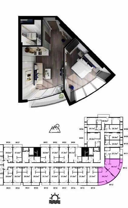 Steps Batumi - One Bedroom Corner Unit Ocean View Georgien